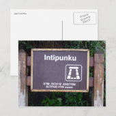 Intipunku Postkarte (Vorne/Hinten)