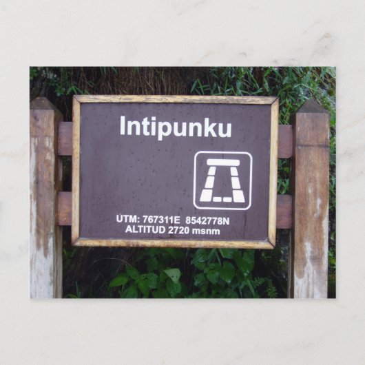 Intipunku Postkarte (Vorderseite)