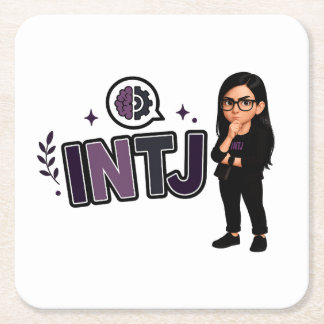 INTJ — A Visionária Estratégica Rechteckiger Pappuntersetzer