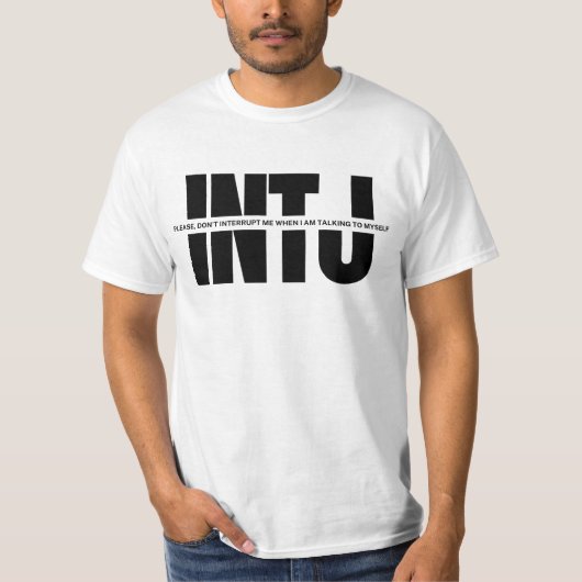 INTJ Geist Spaß Funny Sprichwort Minimalistisch IN T-Shirt (Vorderseite)