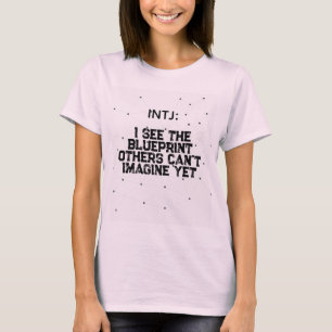 INTJ: Ich sehe den blauen Druck T-Shirt