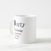 INTJ MBTI Myers-Briggs Typindikator Persönlichkeit Kaffeetasse (Vorderseite Links)