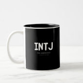 INTJ - Nachdenklicher Taktiker (weiß) Zweifarbige Tasse (Links)