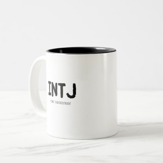 INTJ - The Architect (Black) Zweifarbige Tasse (Vorderseite Links)