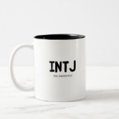 INTJ - The Architect (Black) Zweifarbige Tasse (Links)