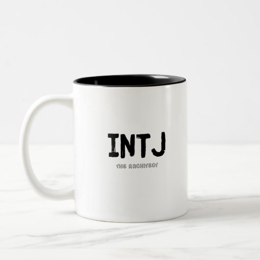 INTJ - The Architect (Black) Zweifarbige Tasse (Links)