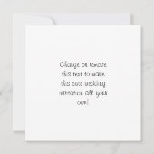 Intl Sign für Bride & Groom Einladung (Rückseite)