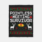 Intless Meeting Survivor Ugly Christmas Sweater Of Fleecedecke (Vorderseite)