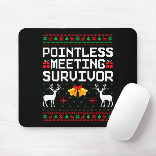 Intless Meeting Survivor Ugly Christmas Sweater Of Mousepad (Mit Mouse)
