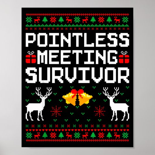 Intless Meeting Survivor Ugly Christmas Sweater Of Poster (Vorne)
