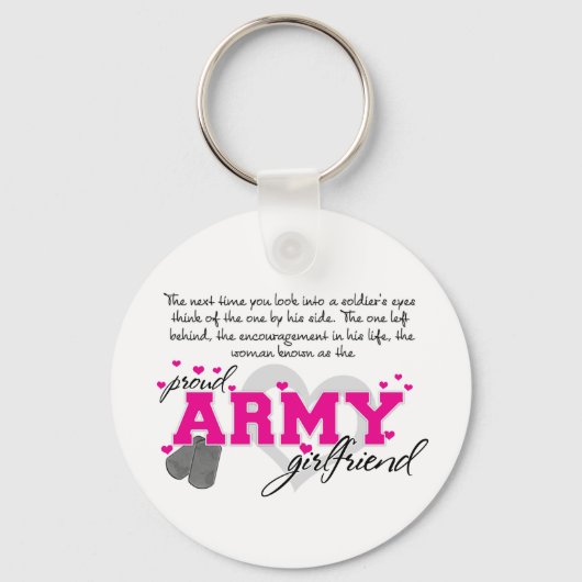 Into a Soldier's eyes - Proud Army Girlfriend Schlüsselanhänger (Vorderseite)