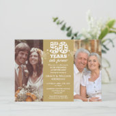 Into Forever 50. Hochzeitstag 2 Foto Einladung (Stehend Vorderseite)