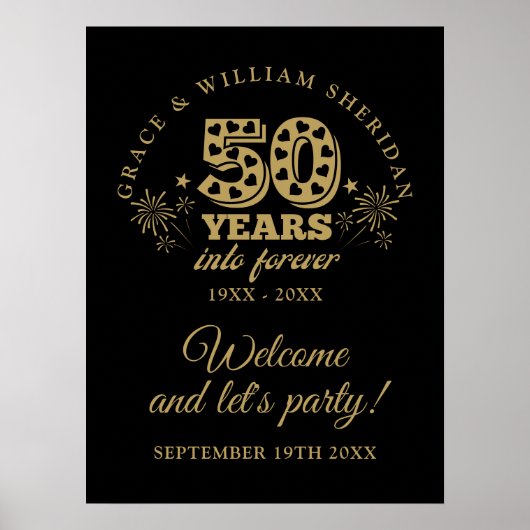 Into Forever 50th Anniversary Welcome Sign Poster (Vorne)
