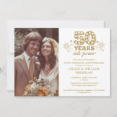 Into Forever 50th Wedding Anniversary Foto Einladung (Vorderseite)