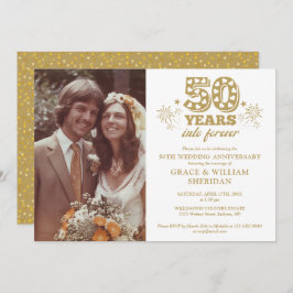Into Forever 50th Wedding Anniversary Foto Einladung