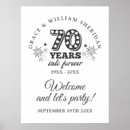 Into Forever 70th Anniversary Welcome Sign Poster