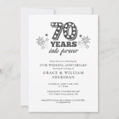 Into Forever 70th Wedding Anniversary Foto Einladung (Vorderseite)