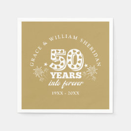 Into Forever Gold 50. Hochzeitstag Serviette