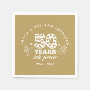 Into Forever Gold 50. Hochzeitstag Serviette
