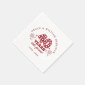 Into Forever Ruby 40. Hochzeitstag Serviette (Ecke)