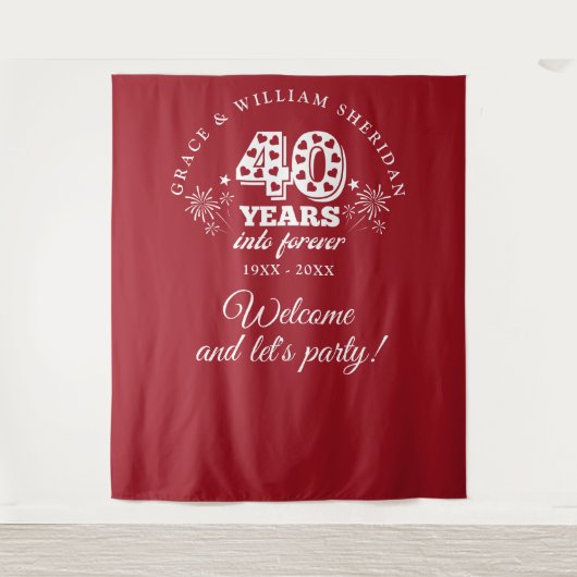 Into Forever Ruby 40 Jahre Foto Prop Wandteppich (Vorderseite)