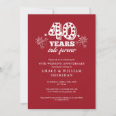 Into Forever Ruby 40th Wedding Anniversary Foto Einladung (Vorderseite)