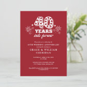 Into Forever Ruby 40th Wedding Anniversary Foto Einladung (Stehend Vorderseite)