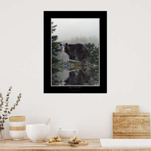 "INTO MIST" Black Bar Poster (Küche)