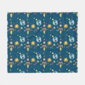 Into Space Cosmos Pattern   Fleecedecke (Vorderseite (Horizontal))