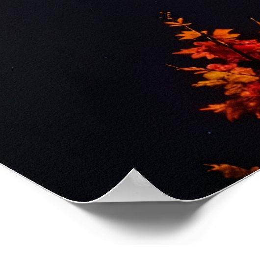 "Into the Abyss — Neon Black Hole Galaxy" Premium  Poster (Ecke)