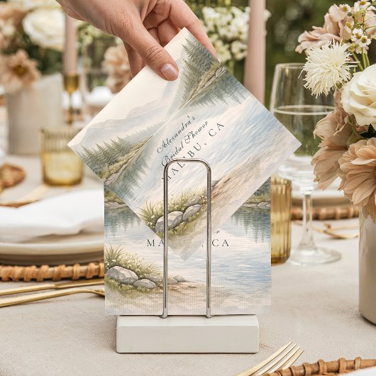 Into The Mountains Bridal Shower Serviette