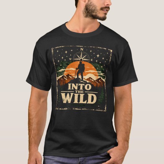 Into The Wild – Adventure Freedom Camping Tee (Vorderseite)