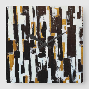 Into the Woods Wall Clock Quadratische Wanduhr