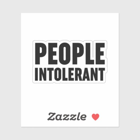 Intoleranz Aufkleber (Blatt)