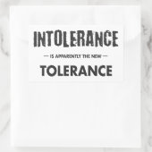 Intoleranz ist offensichtlich die neue Toleranz Rechteckiger Aufkleber (Tasche)