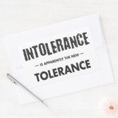 Intoleranz ist offensichtlich die neue Toleranz Rechteckiger Aufkleber (Umschlag)