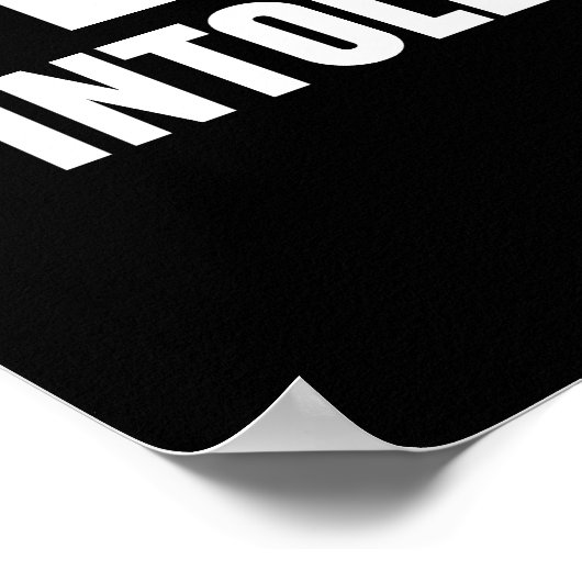 Intoleranz Poster (Ecke)