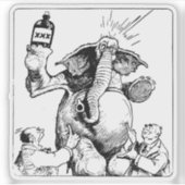 Intoxikierter Elefant Aufkleber (Vorderseite)