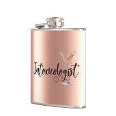 Intoxikologin Rose Gold Drinken Funny Alcohol Flachmann (Links)