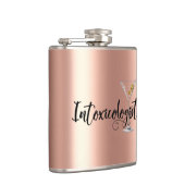 Intoxikologin Rose Gold Drinken Funny Alcohol Flachmann (Rechts)