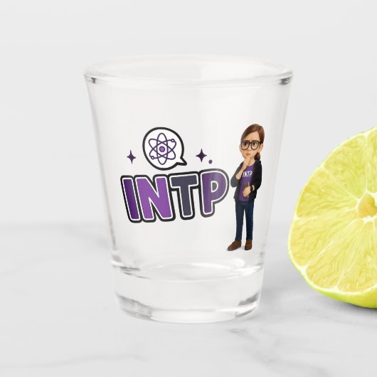 INTP — A Mente Investigadora Schnapsglas (Vorderseite)