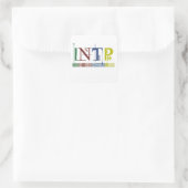 INTP-Logo - Myers-Briggs-Name-Markierung/Aufkleber Quadratischer Aufkleber (Tasche)