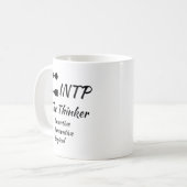 INTP MBTI Myers-Briggs Typindikator Persönlichkeit Kaffeetasse (Vorderseite Links)
