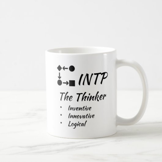 INTP MBTI Myers-Briggs Typindikator Persönlichkeit Kaffeetasse (Rechts)