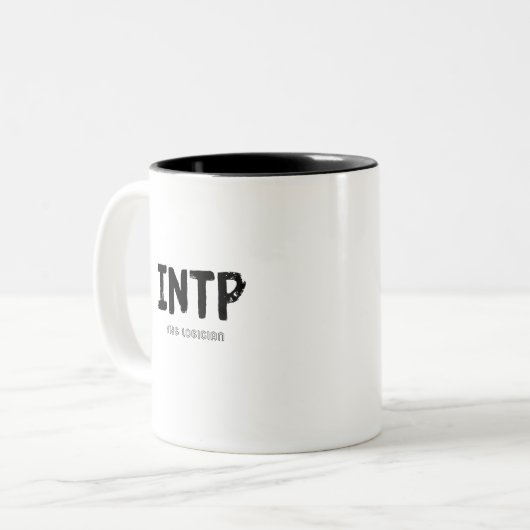 INTP - The Logician (Black) Zweifarbige Tasse (Vorderseite Links)