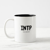 INTP - The Logician (Black) Zweifarbige Tasse (Links)