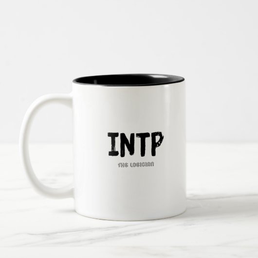 INTP - The Logician (Black) Zweifarbige Tasse (Links)
