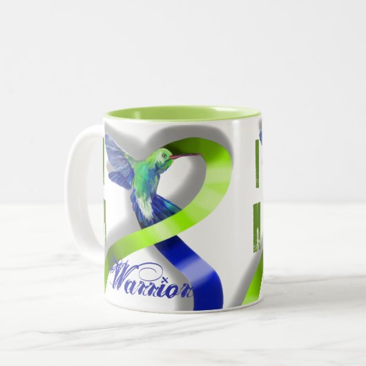 Intracranial Bluthochdruck-Krieger Zweifarbige Tasse (Vorderseite Links)