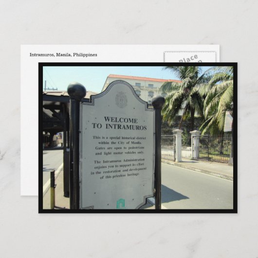 Intramuros-Geschichte Postkarte (Vorne/Hinten)