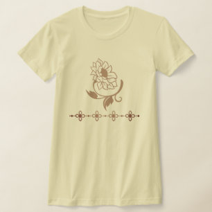 Intrate, verzierte Sonnenblumen- und Blumen-Trennw T-Shirt
